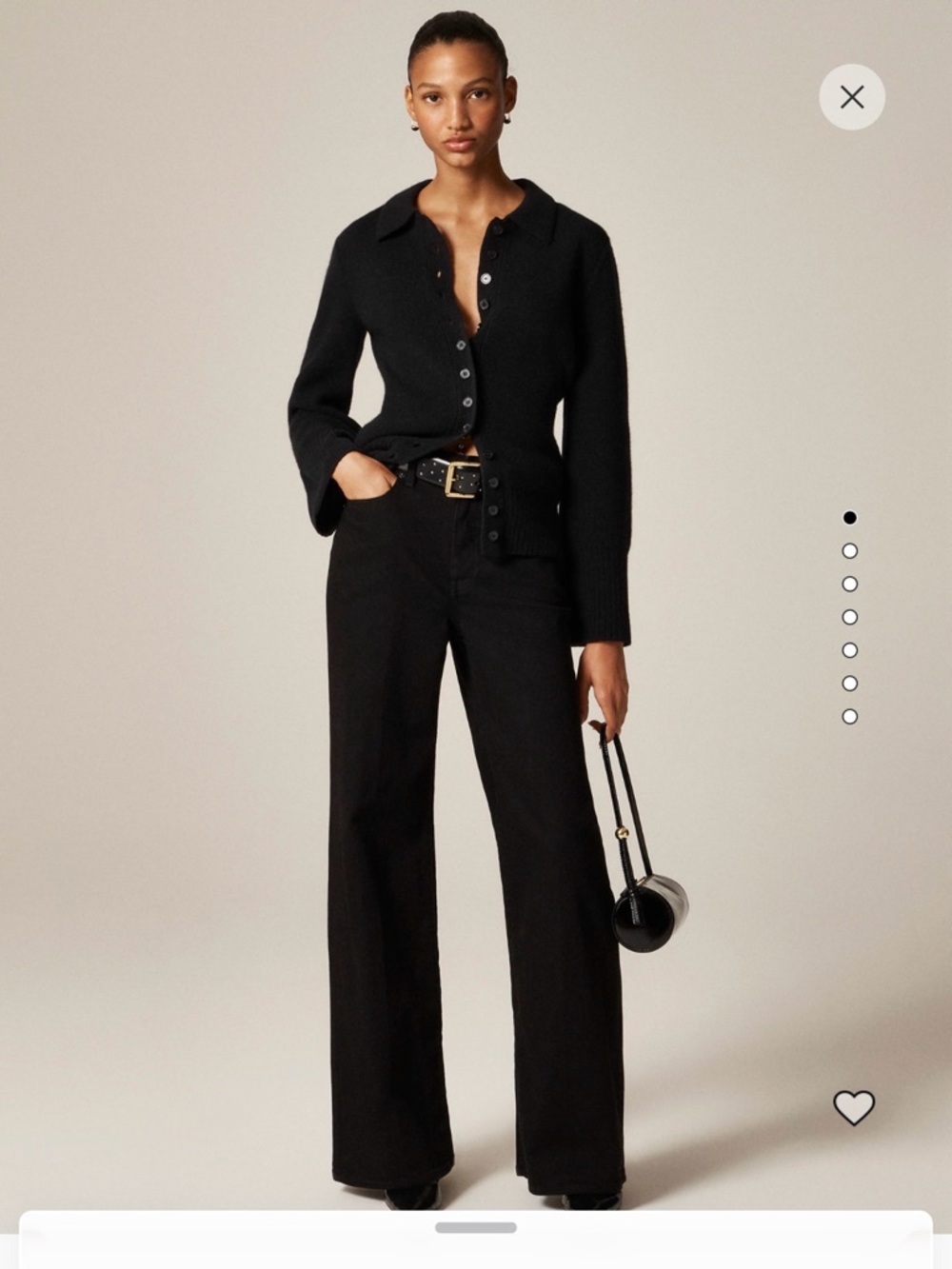 J.Crew black denim trouser.